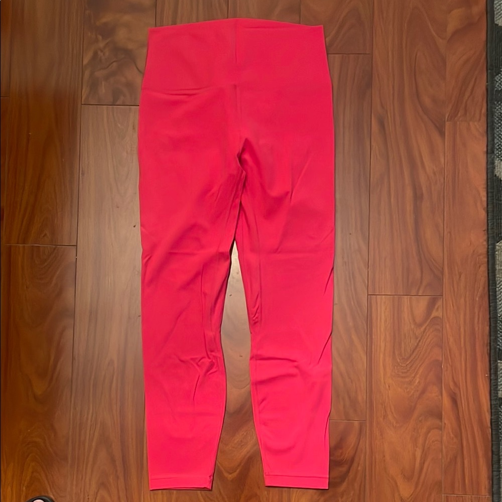 Pink High-Waist Full-Length Leggings